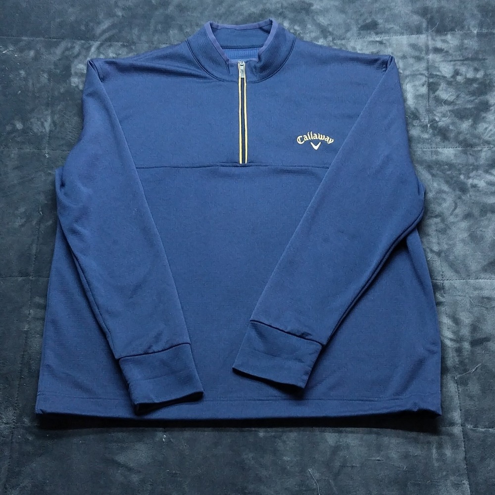 Callaway Golf 1/4 Zip Blue Sweatshirts Men's Size XL
